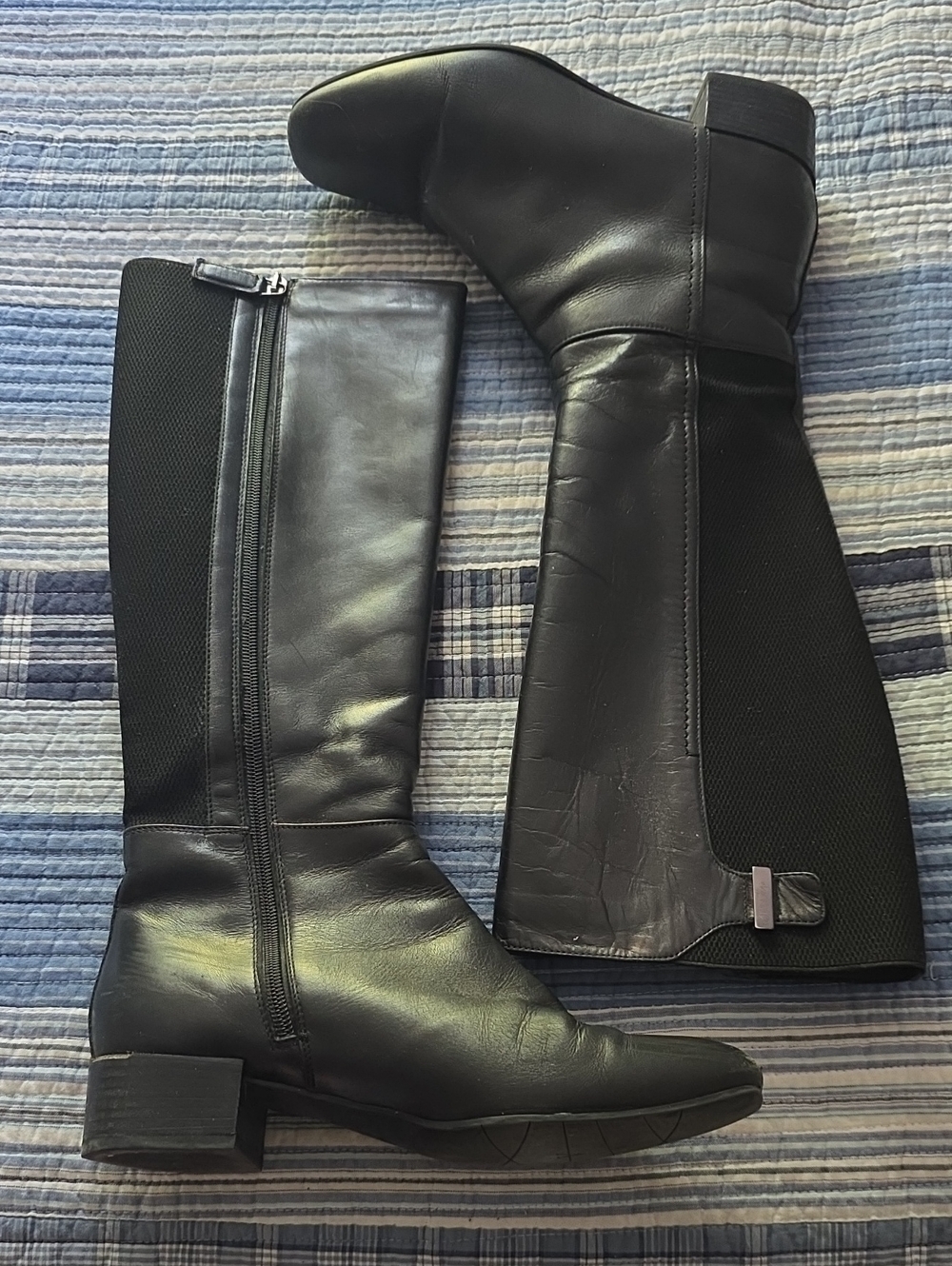 Aquatalia Stetch Black Riding Boots. Good Condition. Pre-loved.